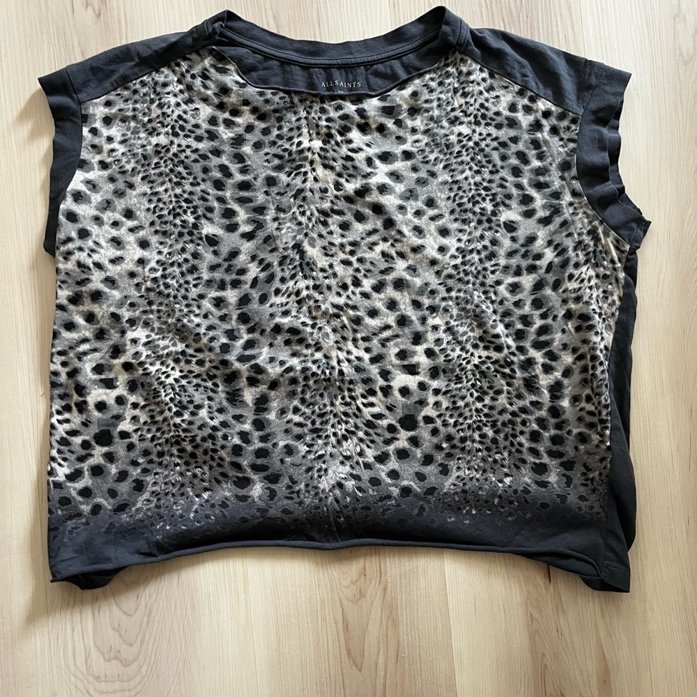 AllSaints Leopard Print Women's Top Small